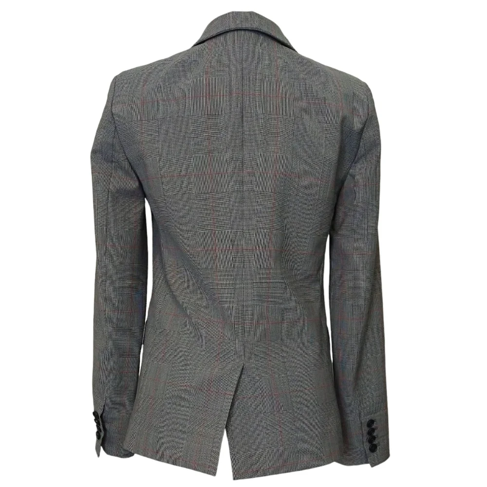 J. Crew Regent Wool Blend Gray Glen Plaid Blazer Mini-Houndstooth Preppy K3781